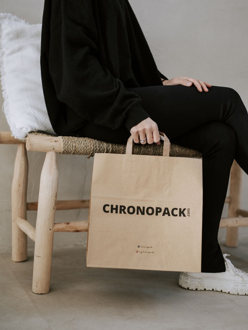 Flachgrifftaschen - Kraft SNACK TAKEAWAY