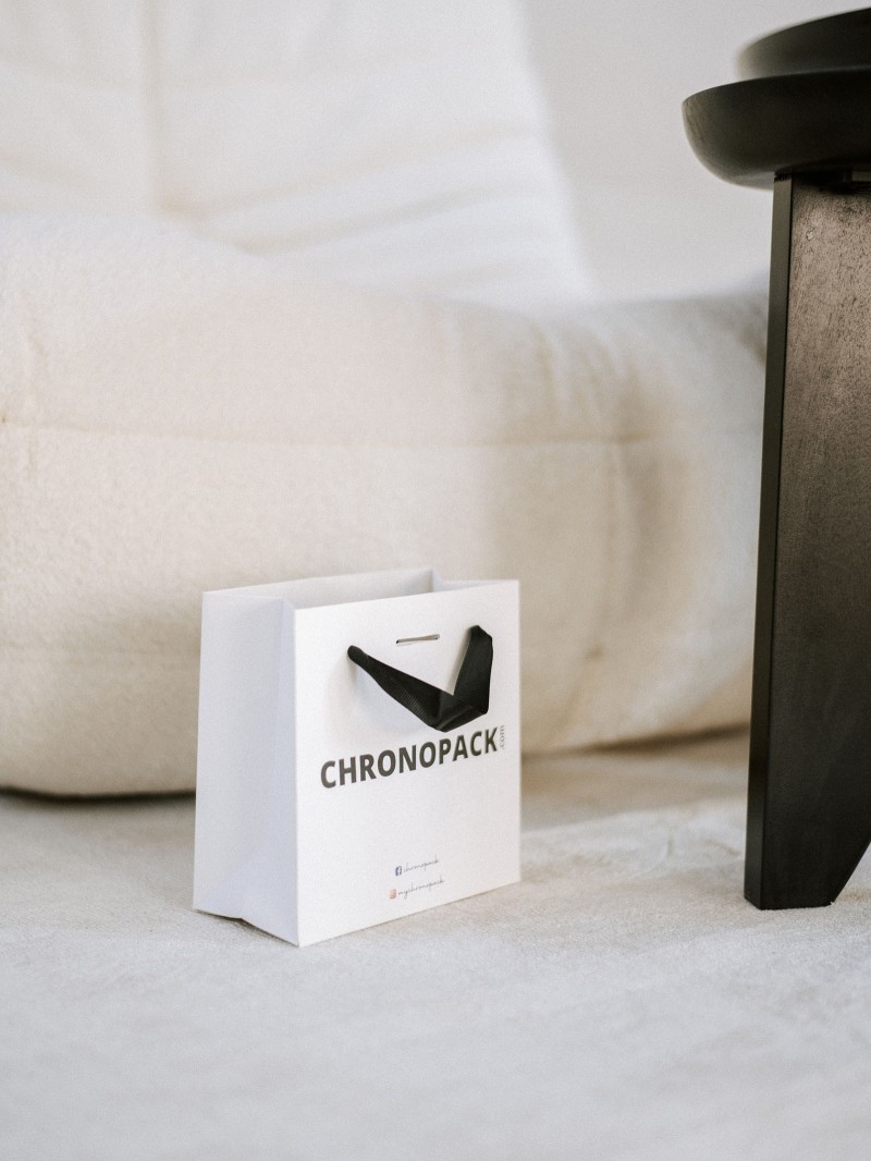 Papiertüten Luxe - Weiß XS - Griffe mit Band