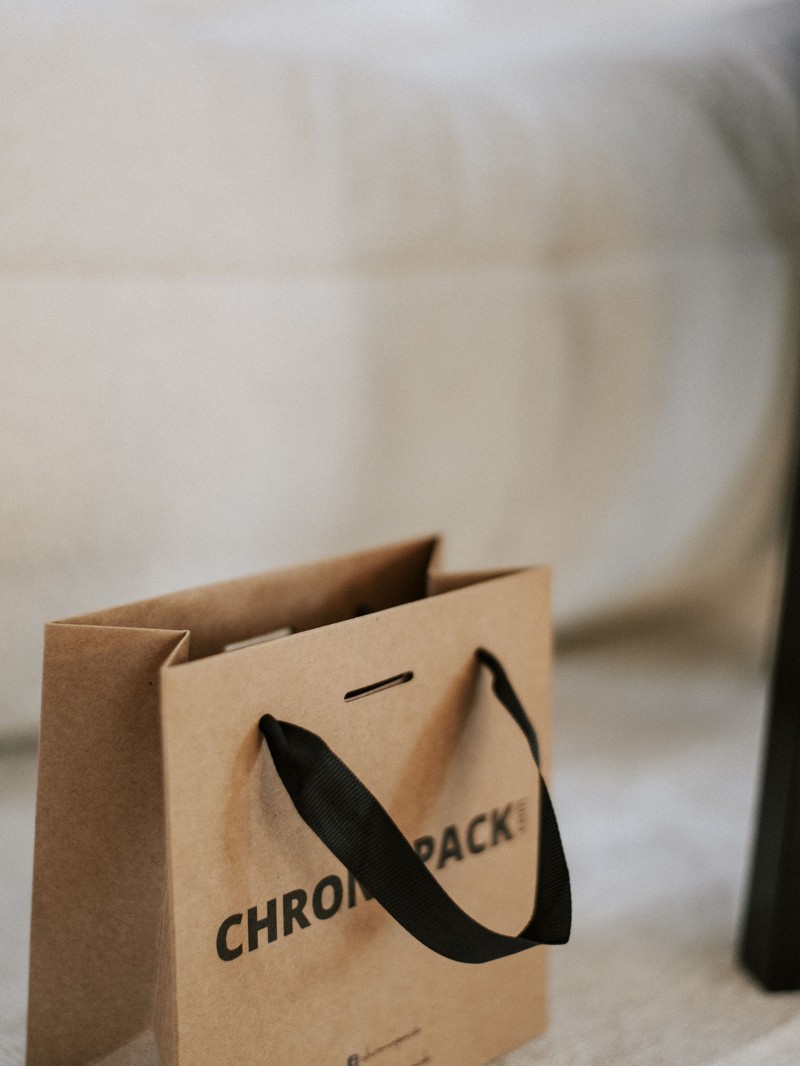 Bolsas de papel de lujo - Kraft XS - Asas de cinta