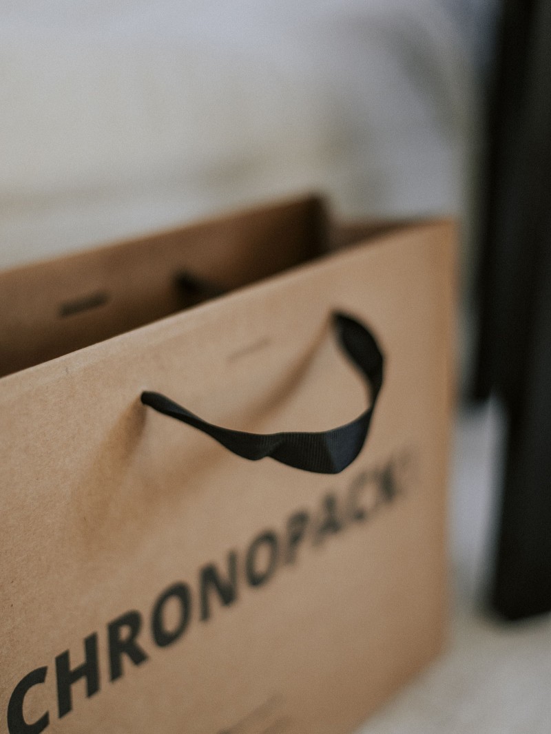 Bolsas de papel de lujo - Kraft M - Asas de cinta