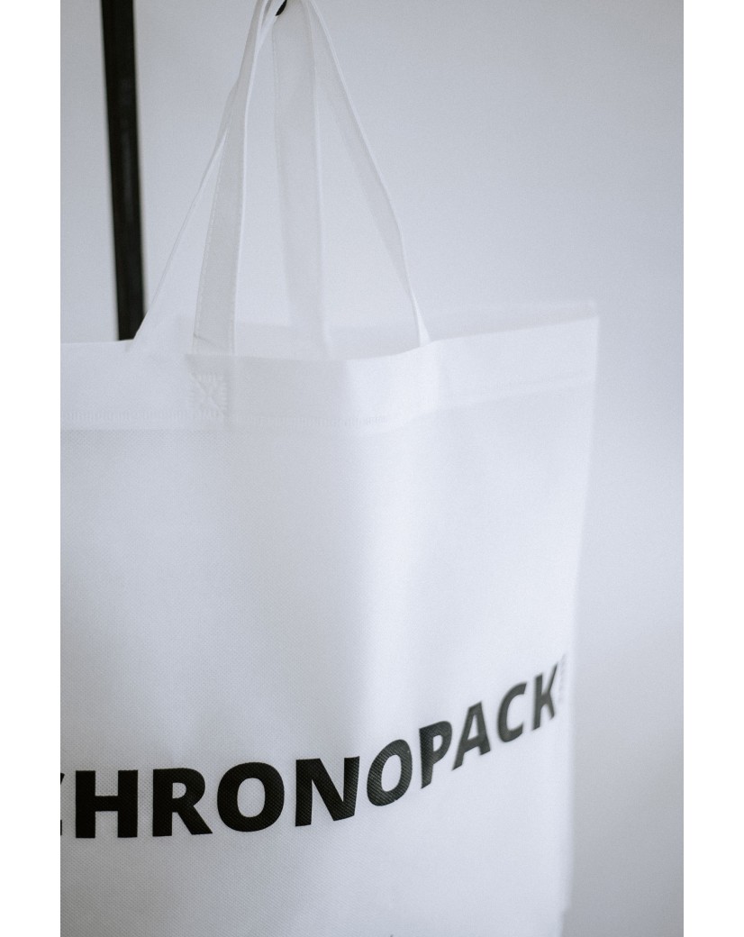 NONWOVEN DRAAGTAS "MARSEILLE" - WIT L (55X45+10CM)