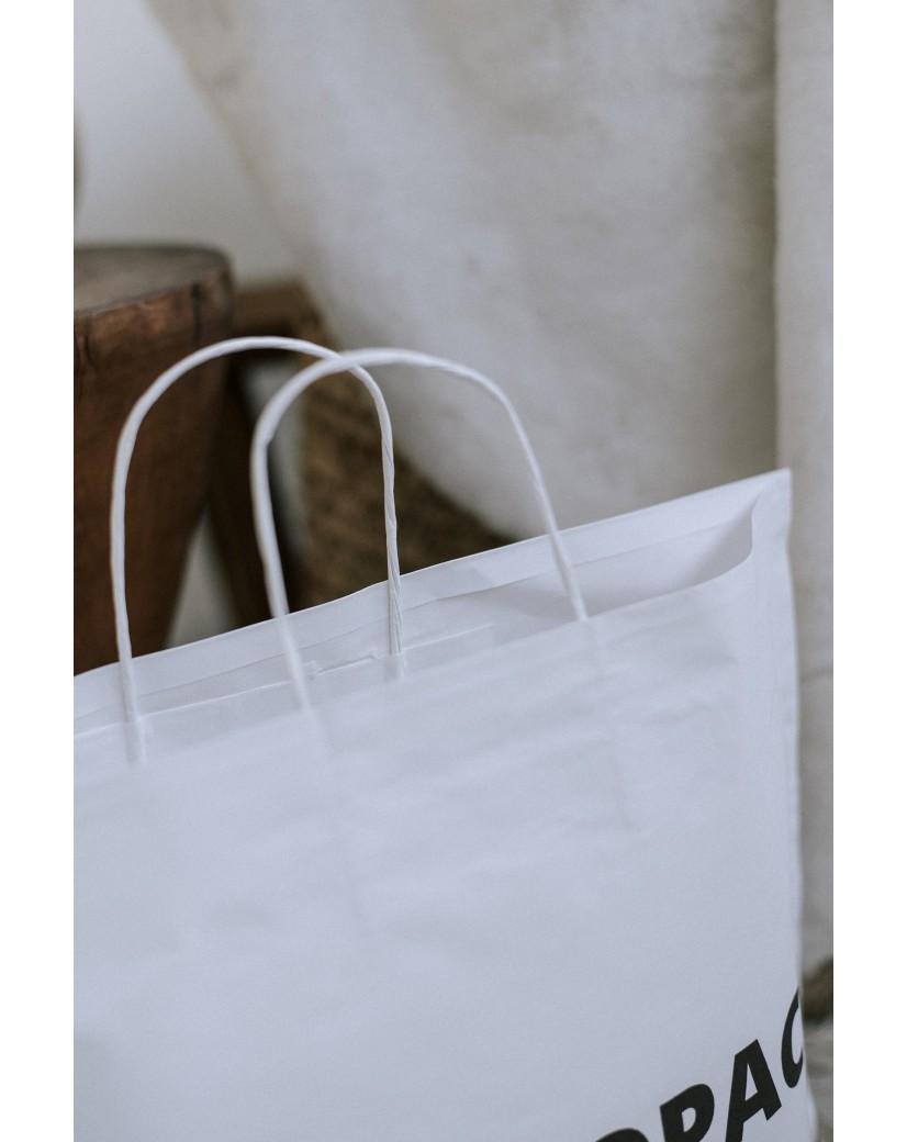 Sacs papier bateaux - Blanc L (60x16x45cm)