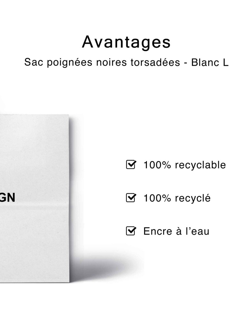 White Kraft Bag L Horizontal – Clean, Practical & Customizable