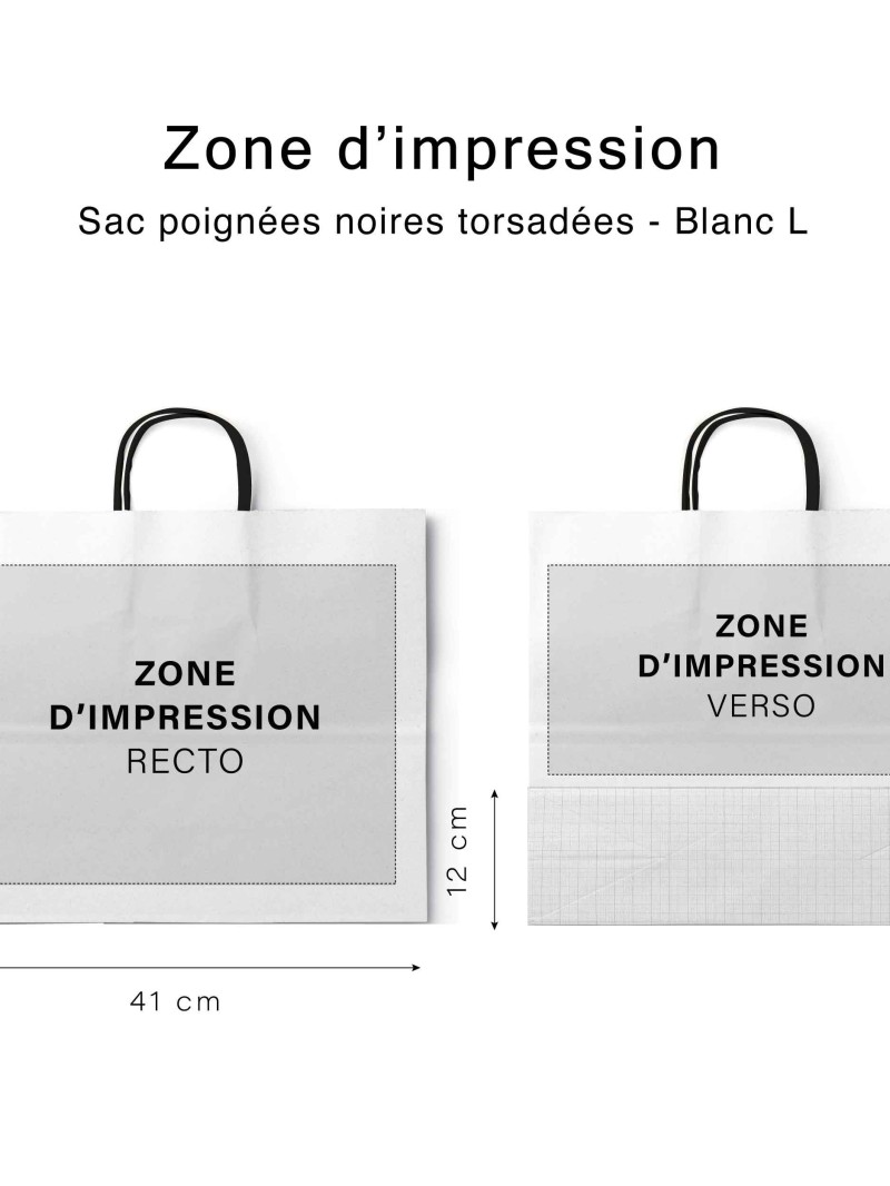 White Kraft Bag L Horizontal – Clean, Practical & Customizable