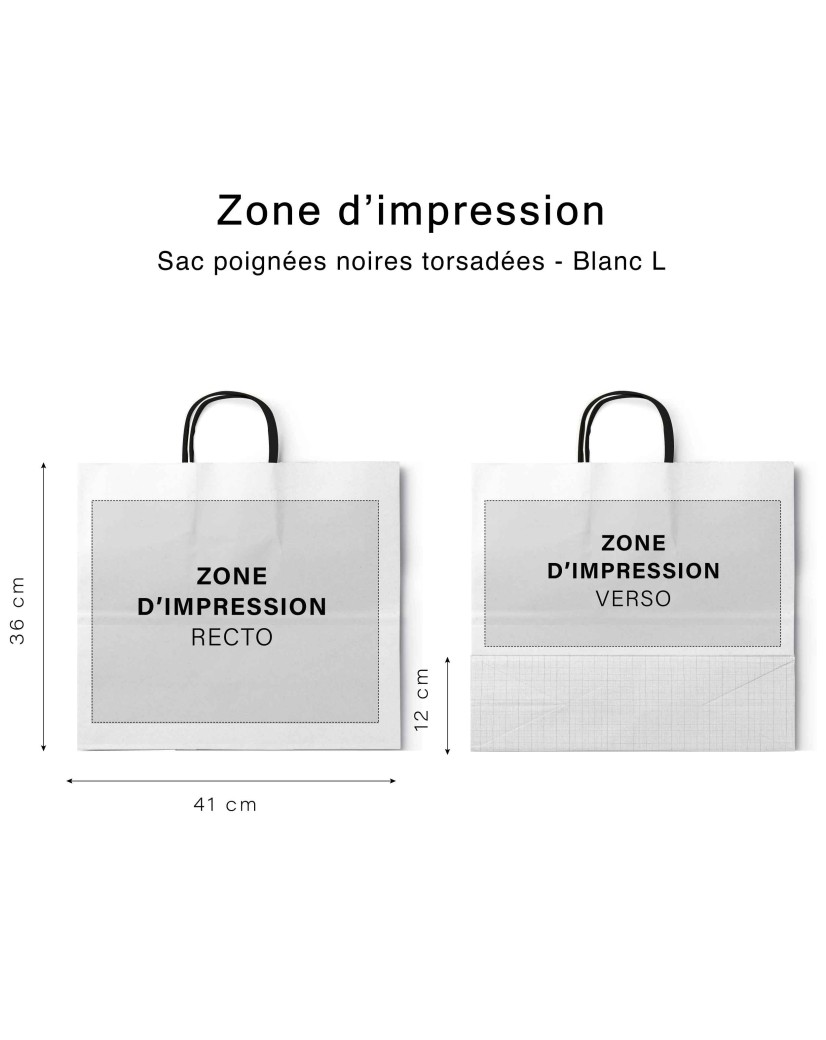 White Kraft Bag L Horizontal – Clean, Practical & Customizable