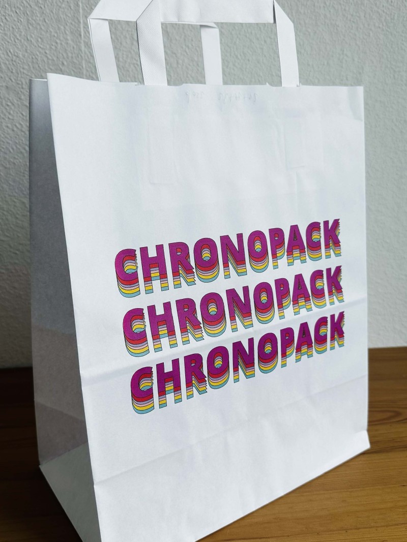 Flat Handle Bags – White XL (44x15x49.5cm)