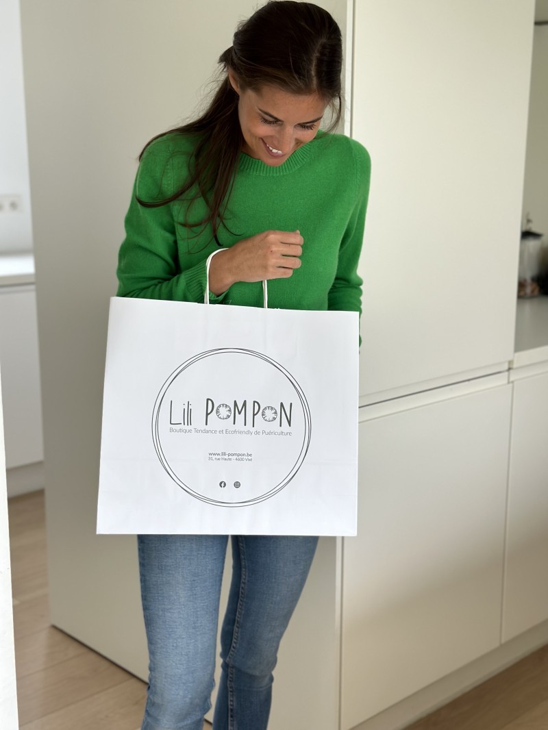 White kraft bag L Horizontal – Large, Practical & Customizable
