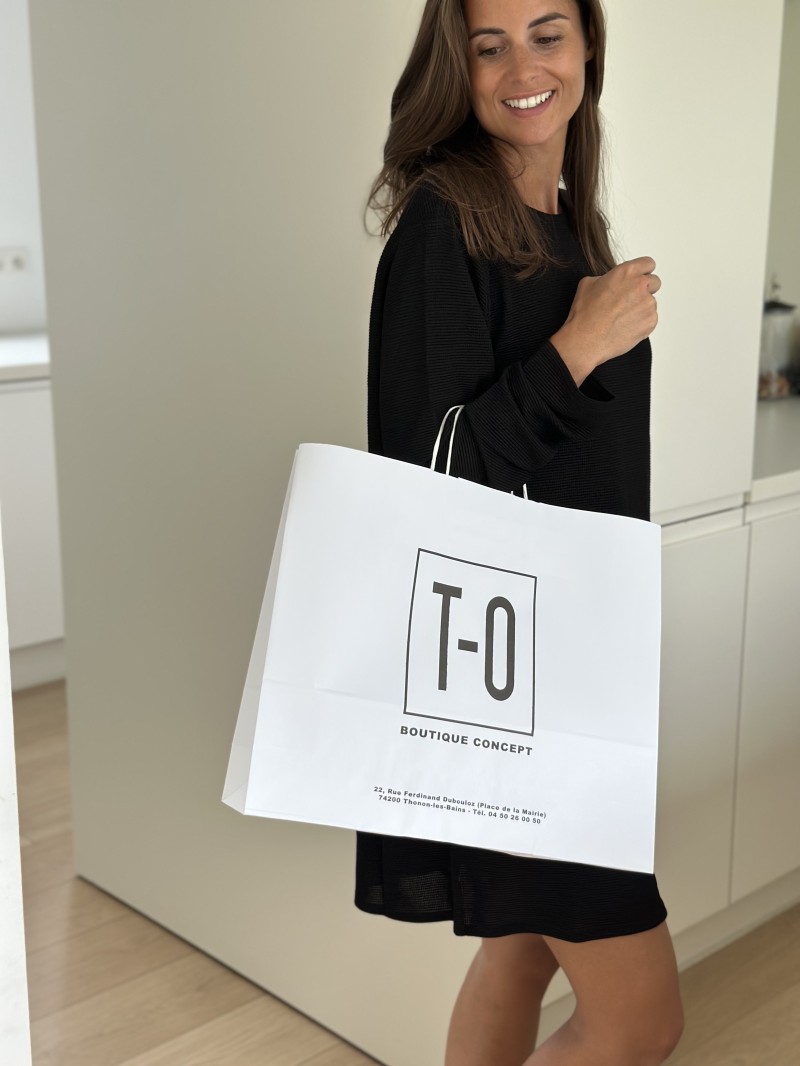 White kraft bag L Horizontal – Large, Practical & Customizable