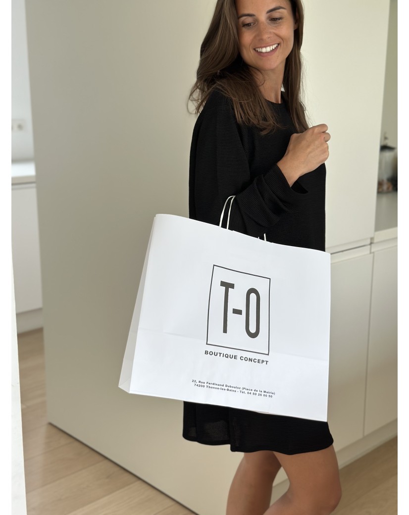 White kraft bag L Horizontal – Large, Practical & Customizable