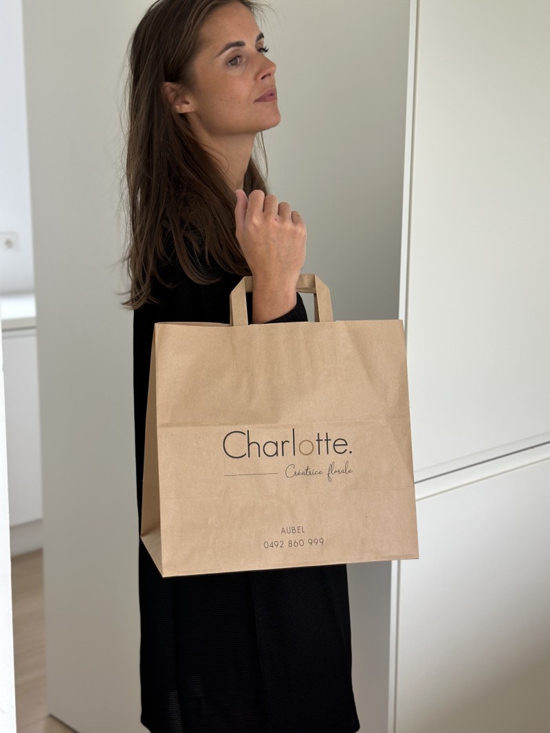 Customizable kraft paper bag 26x14x32cm from 70 EUR for 200 bags