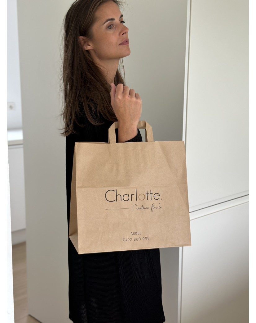 Customizable kraft paper bag 26x14x32cm from 70 EUR for 200 bags