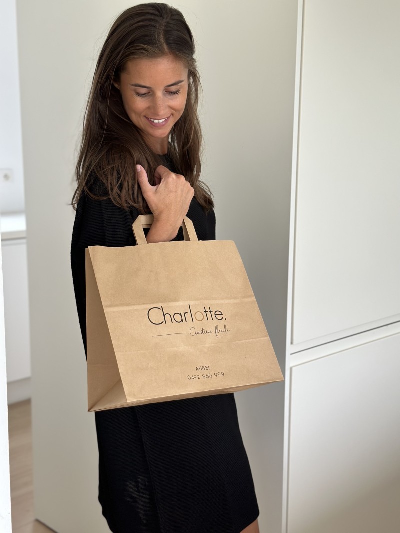 Customizable kraft paper bag 26x14x32cm from 70 EUR for 200 bags
