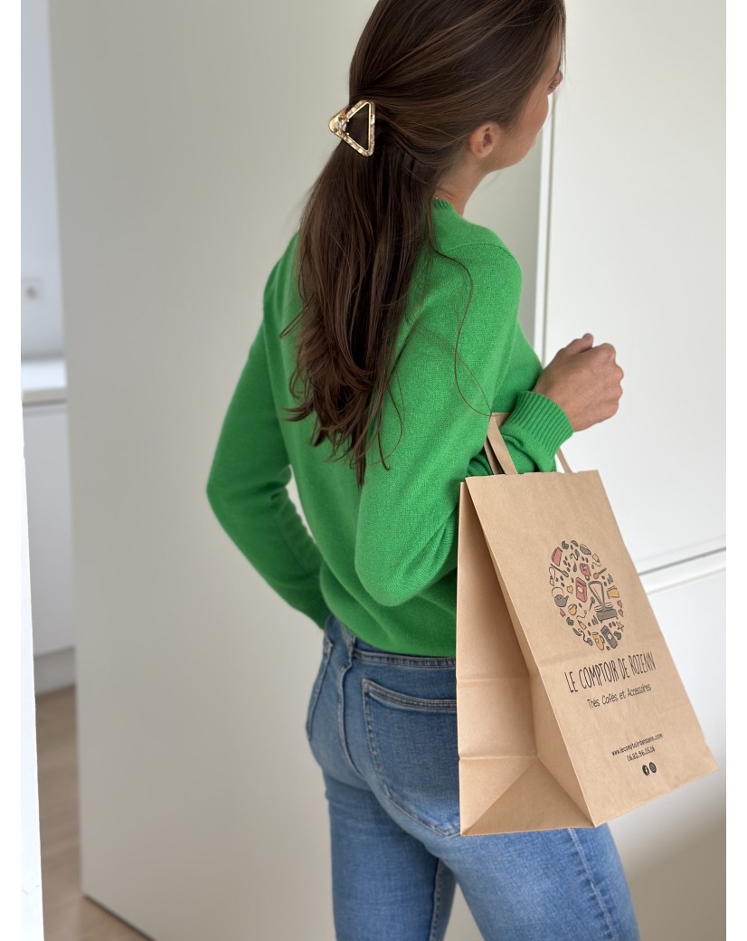 Kraft Bag M Flat Handles – Ideal Size, Great Brand Impact