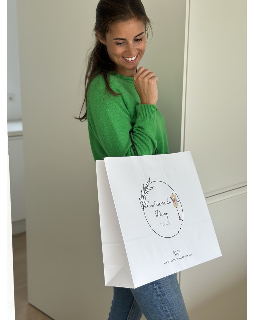 White Kraft Bag L Horizontal – Clean, Practical & Customizable