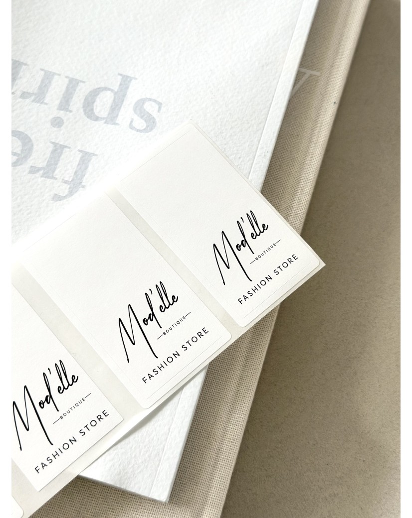 Customized rectangular self-adhesive label - High-quality printing