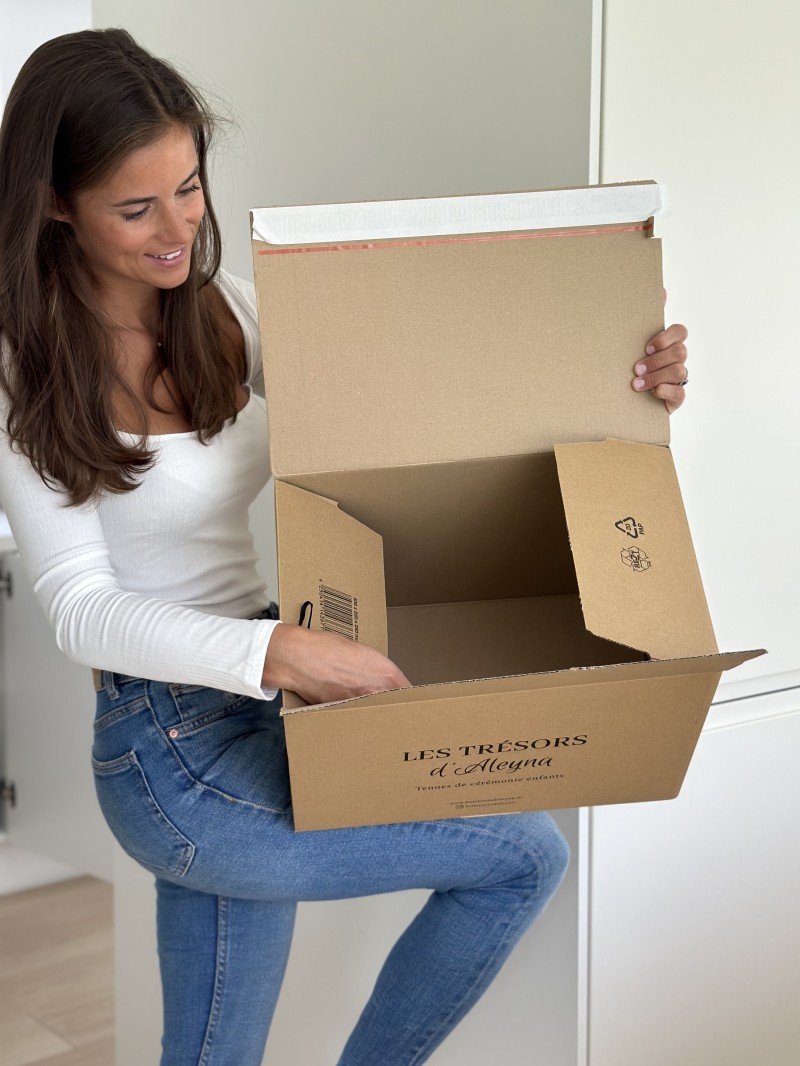 Shipping crate with adhesive closure - L