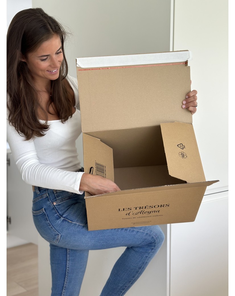 Shipping crate with adhesive closure - L