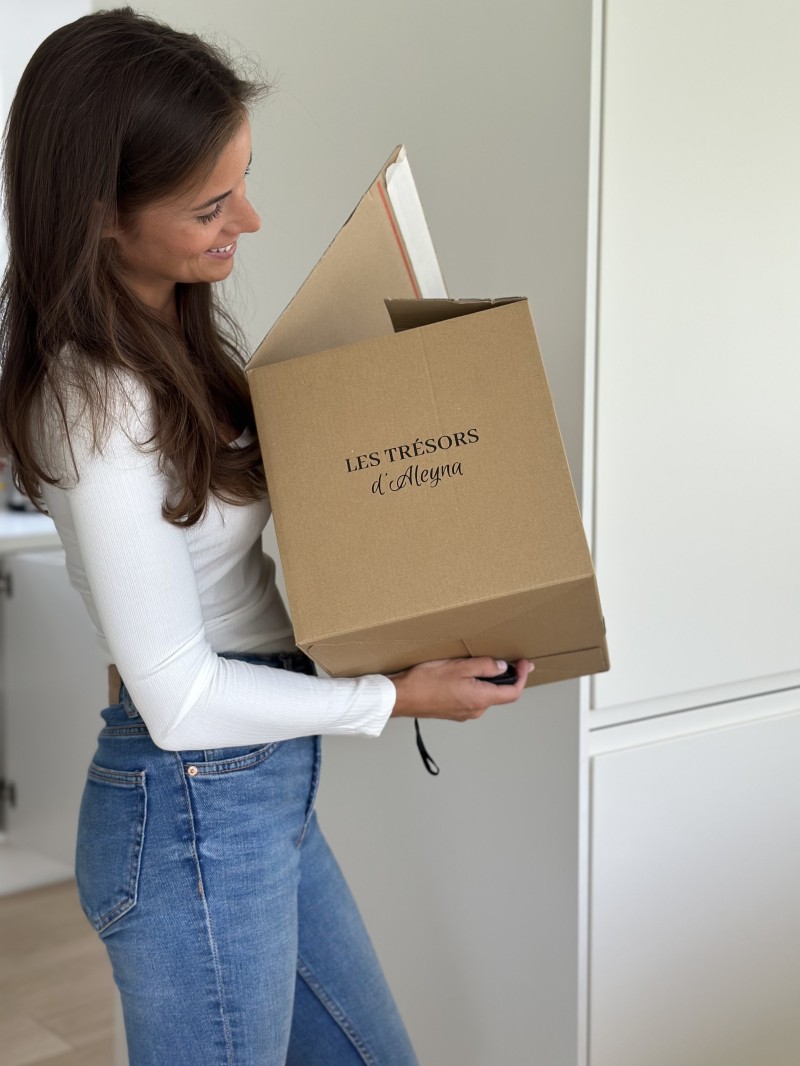 Shipping crate with adhesive closure - L