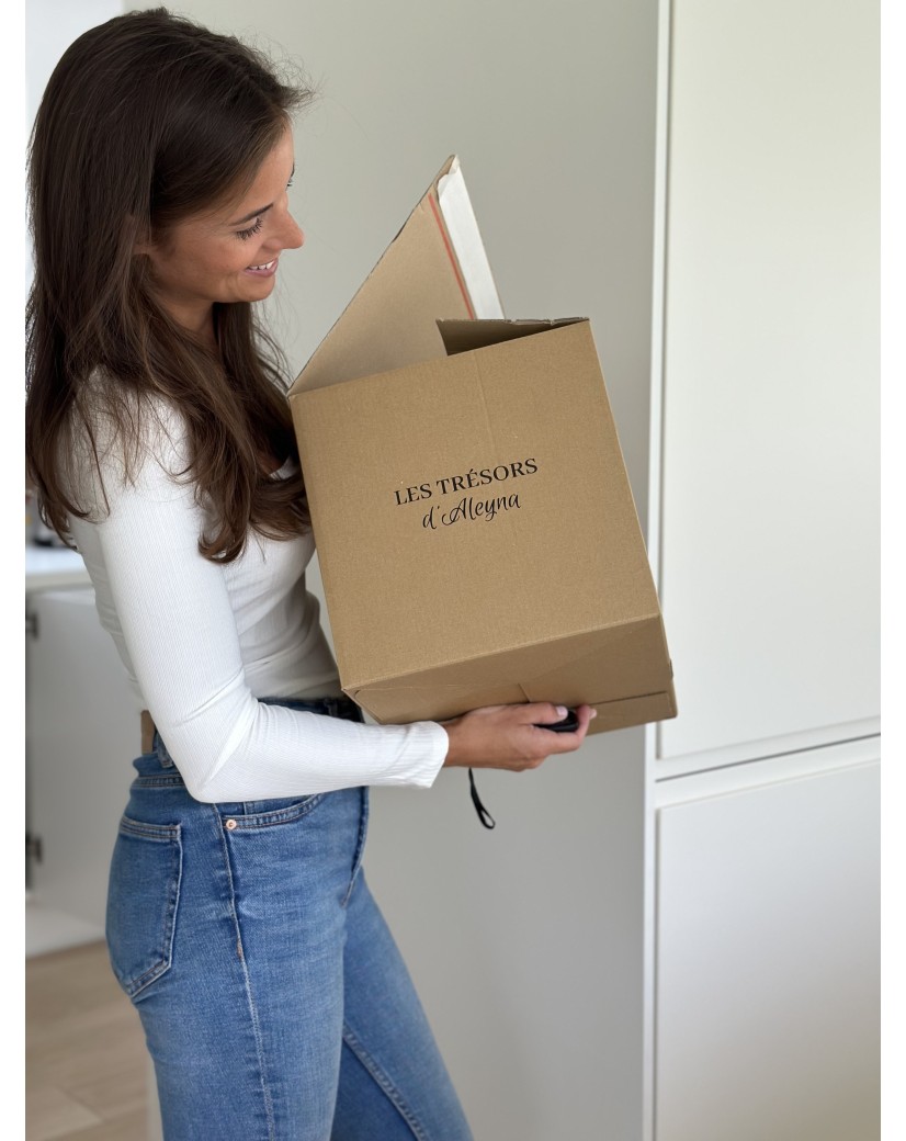 Shipping crate with adhesive closure - L