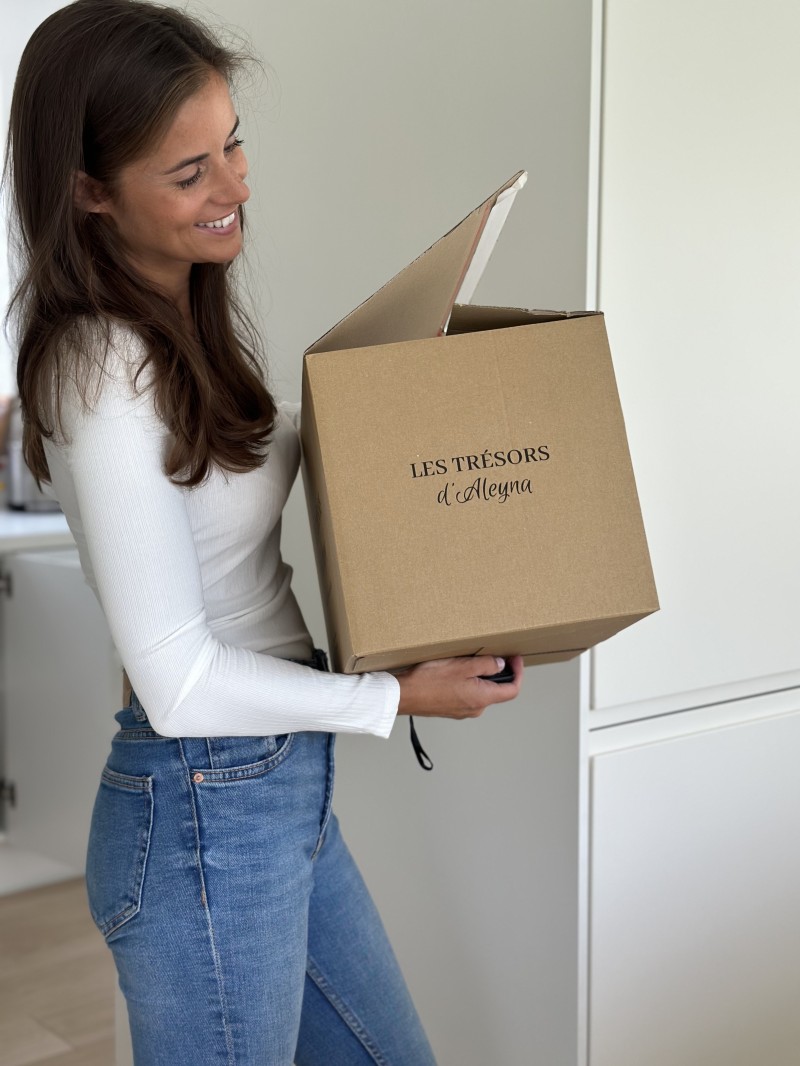 Shipping crate with adhesive closure - L