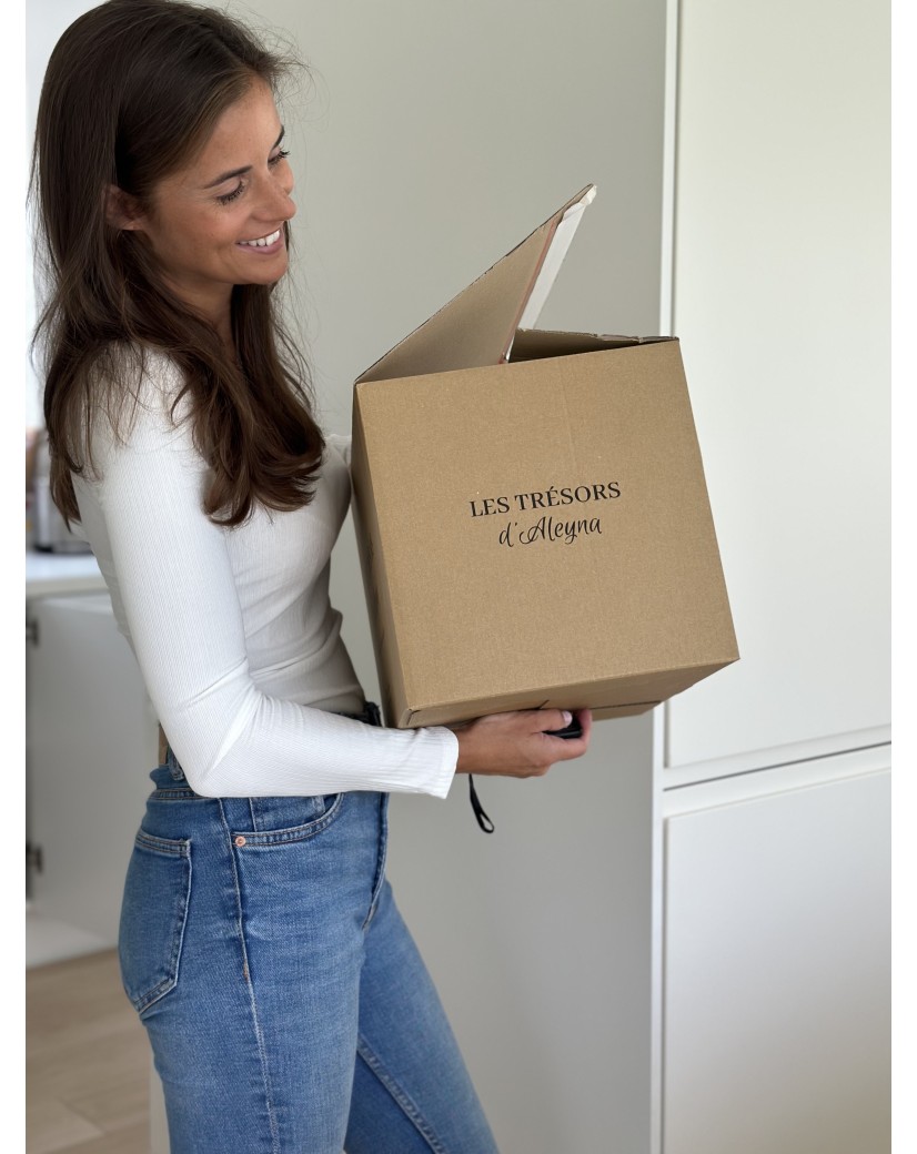 Shipping crate with adhesive closure - L