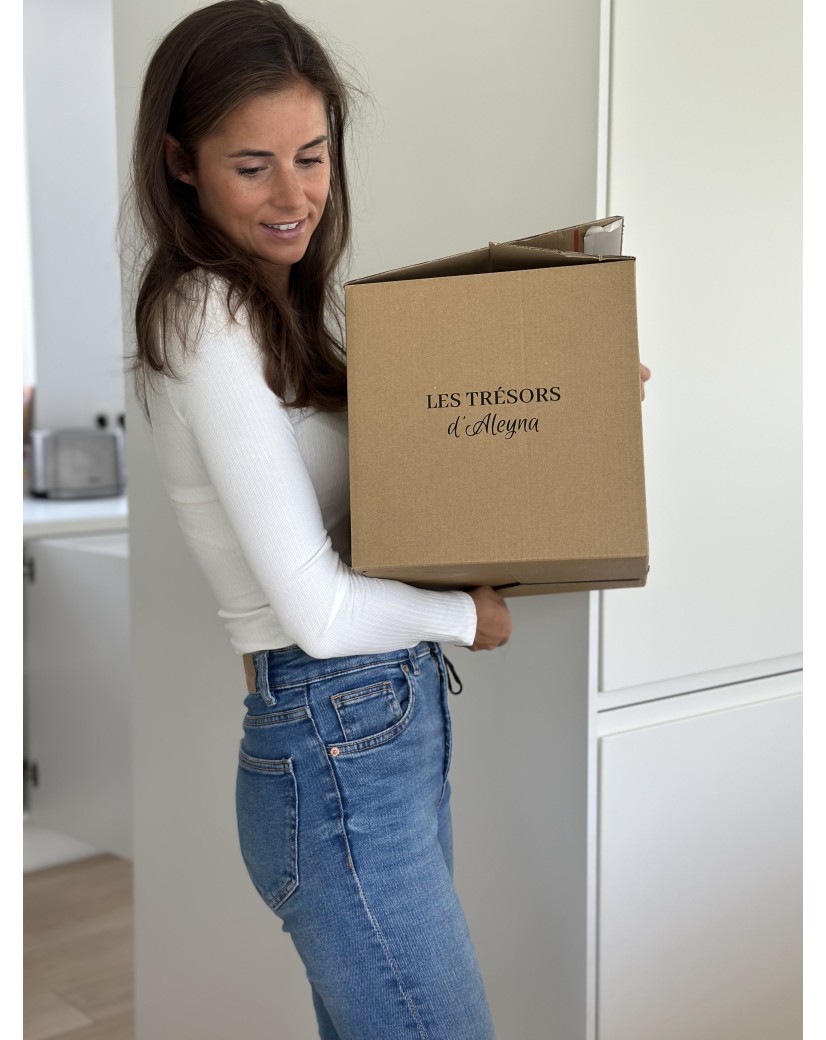 Shipping crate with adhesive closure - L
