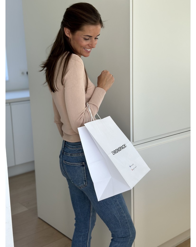 Twisted handle bags - White M SQUARE