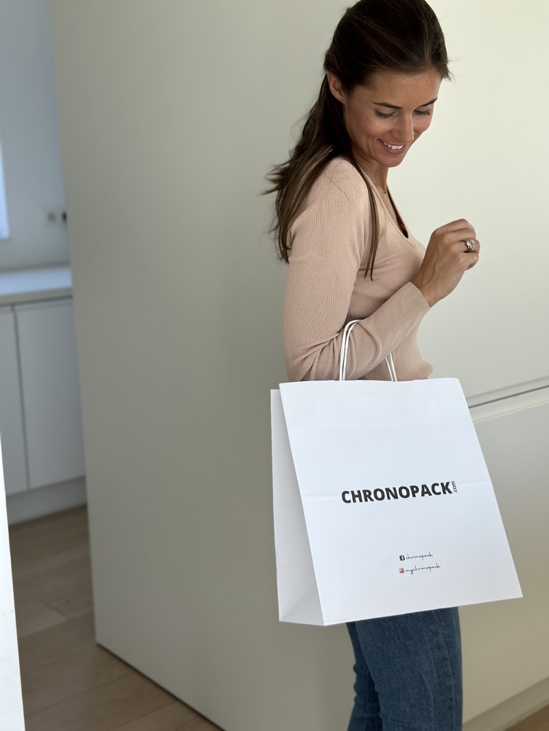 Twisted handle bags - White M SQUARE