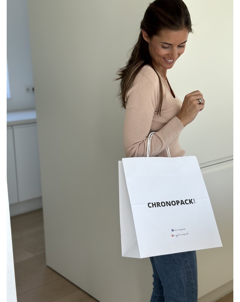 Twisted handle bags - White M SQUARE