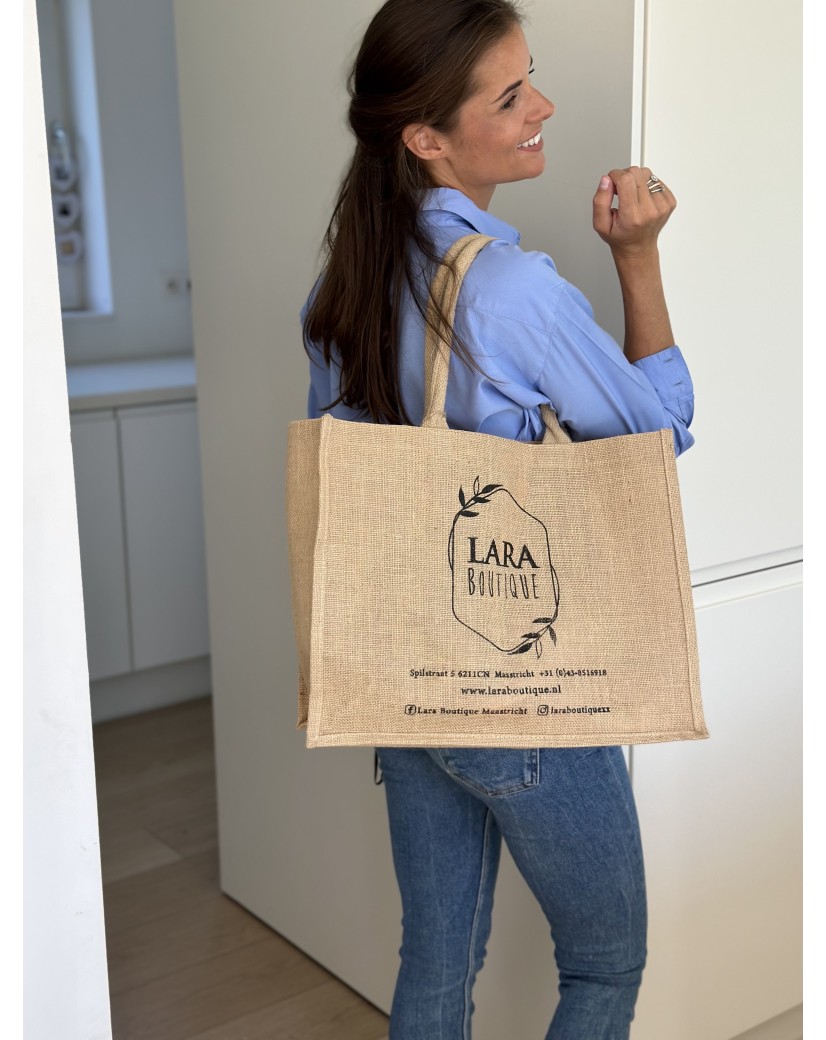 Sac en toile de jute personnalisé avec impression de votre design - Commandez maintenant.