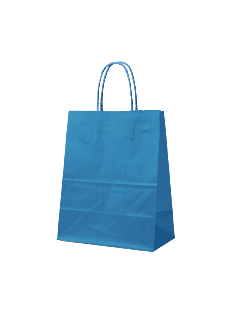 Sacs papier - Bleu S (18x8x22cm)