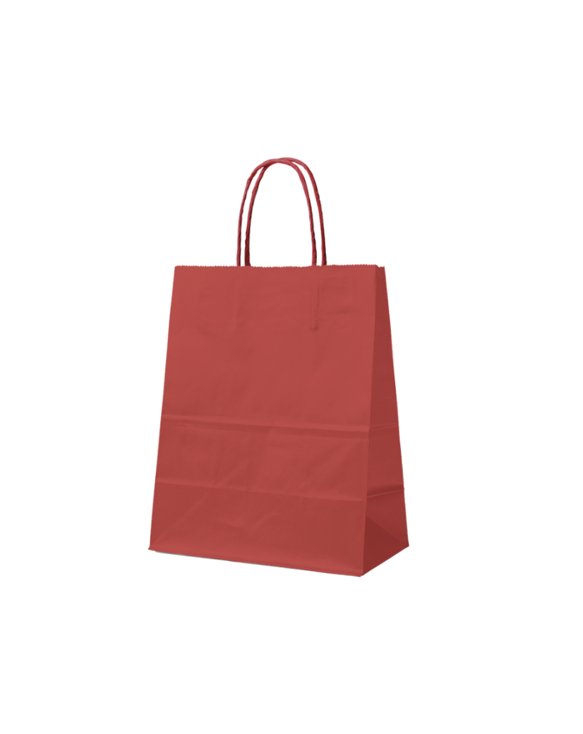 SAC PAPIER ROUGE M (22x10x31cm)