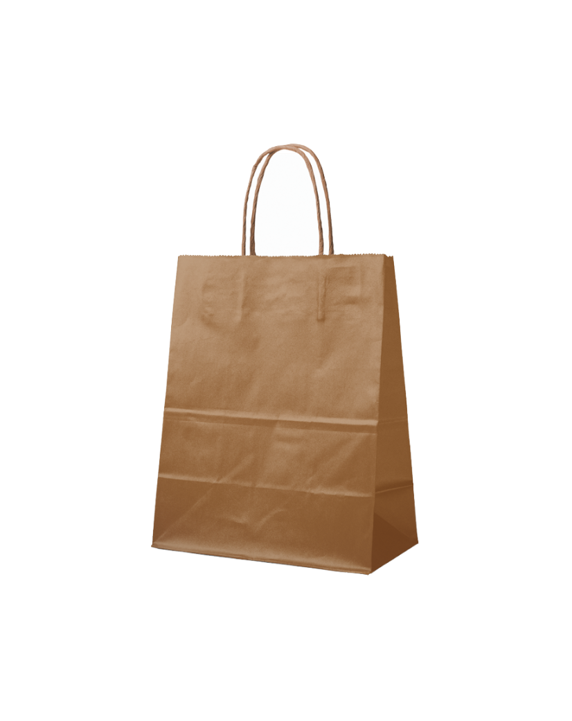 SAC PAPIER BRONZE M (22x10x31cm)