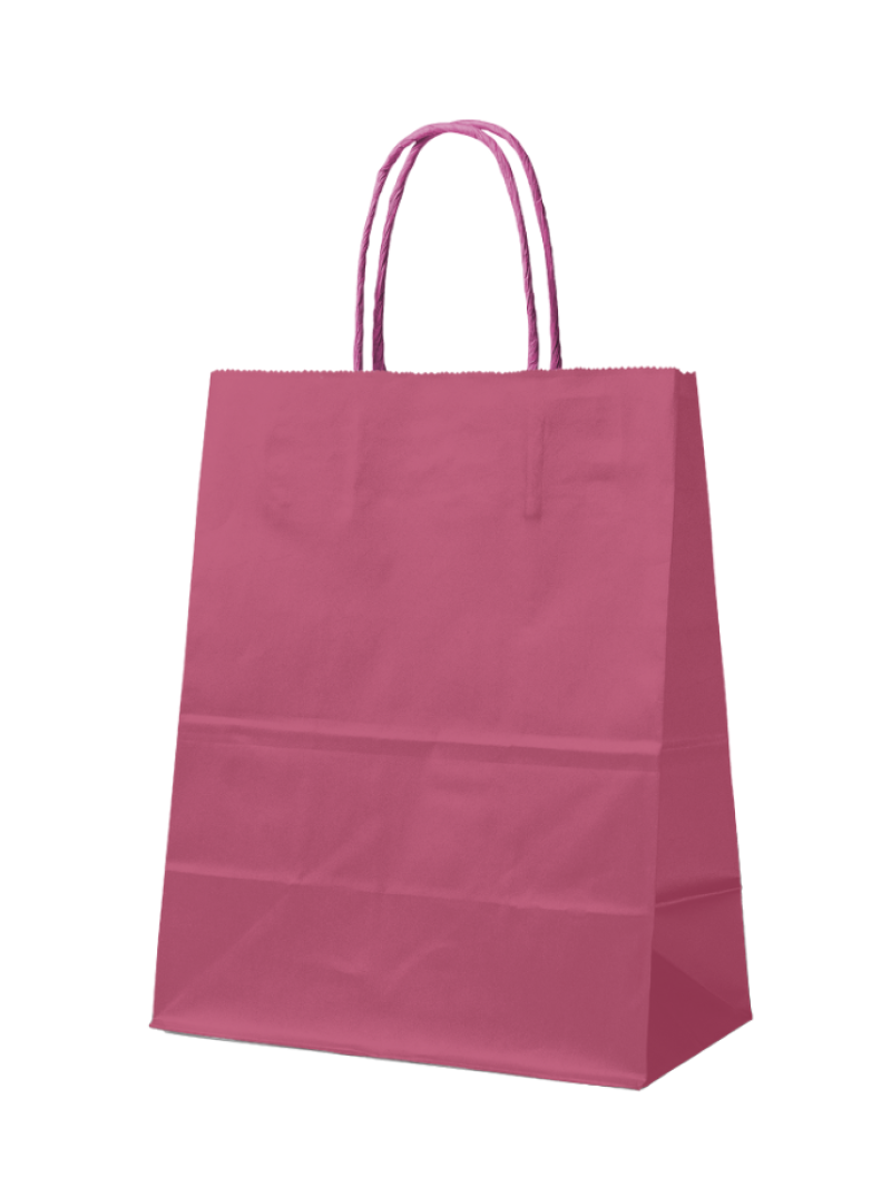 SAC PAPIER ROUGE VELOUTE L (32x12x41cm)