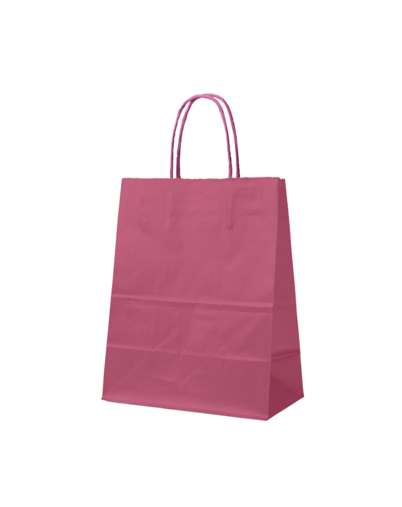 SAC PAPIER ROUGE VELOUTE L (32x12x41cm)