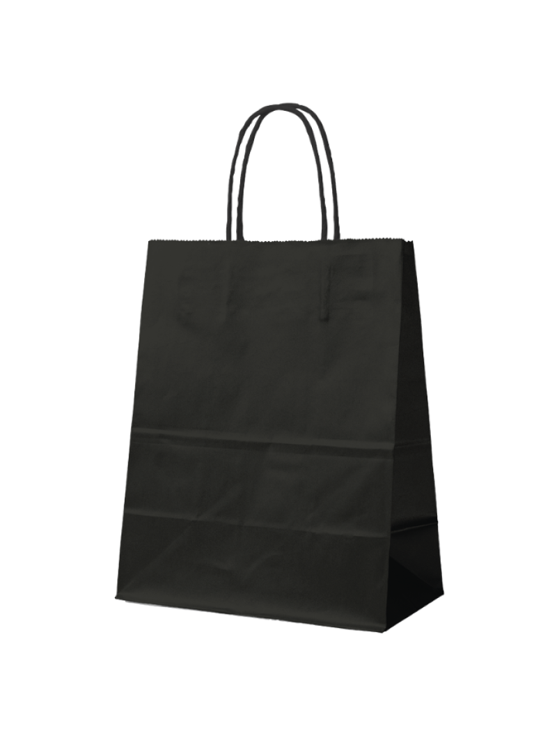 SAC PAPIER NOIR M (22x10x31cm)