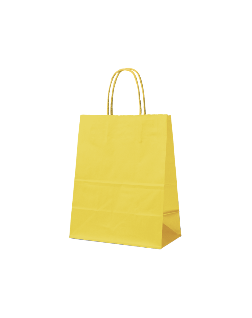 Yellow Paper Bag M (22x10x31cm)