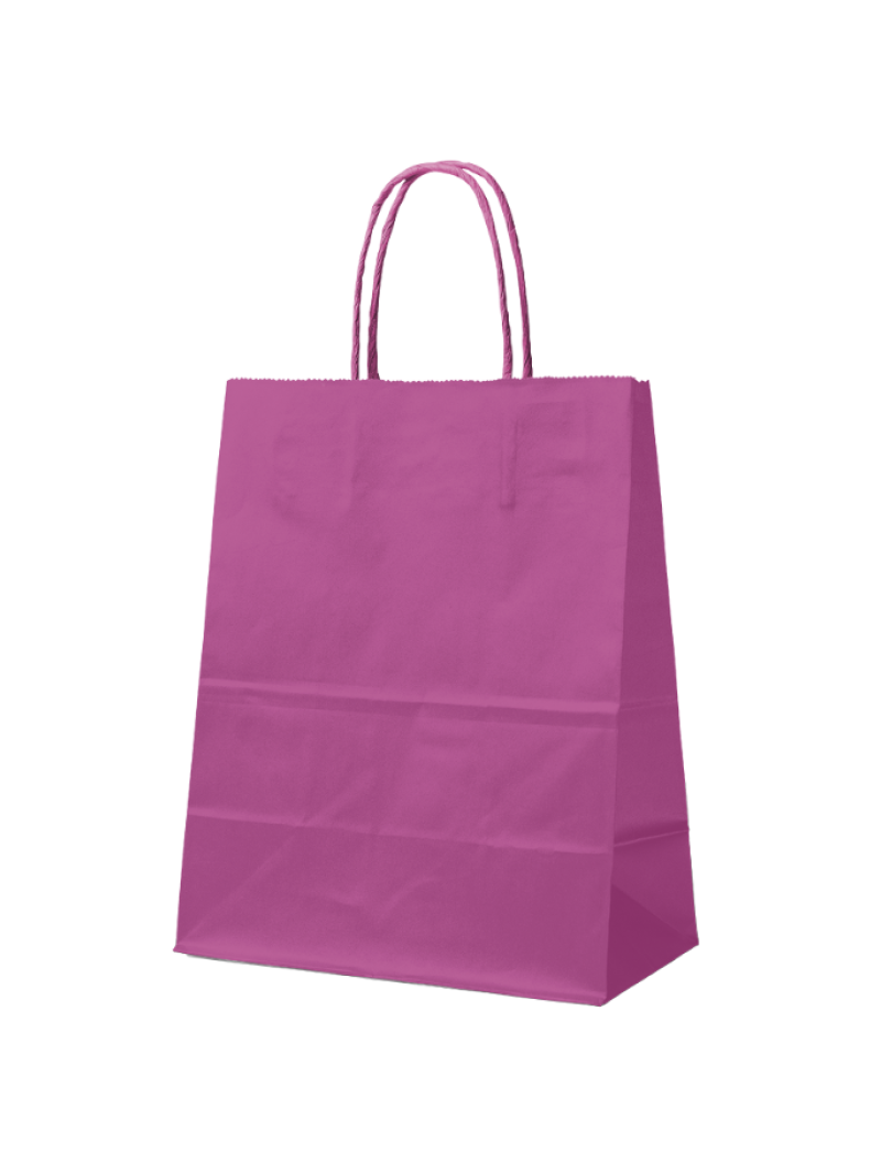 SAC PAPIER ROSE M (22x10x31cm)