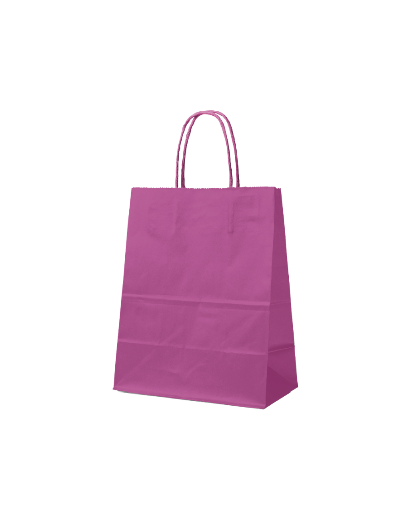 SAC PAPIER ROSE M (22x10x31cm)