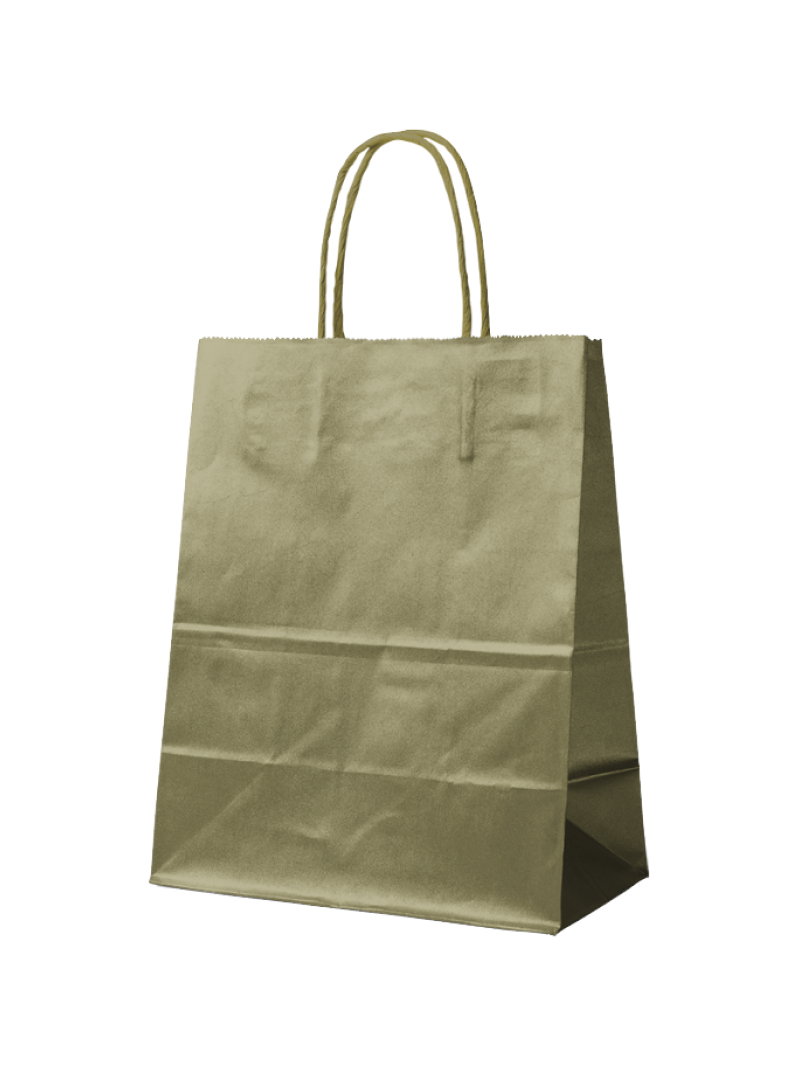 SAC PAPIER DORÉ M (22x10x31cm)