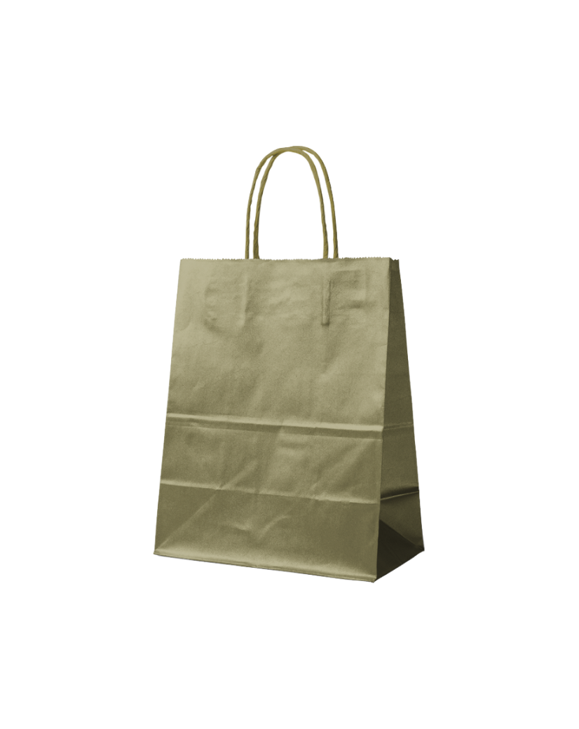 SAC PAPIER DORÉ M (22x10x31cm)