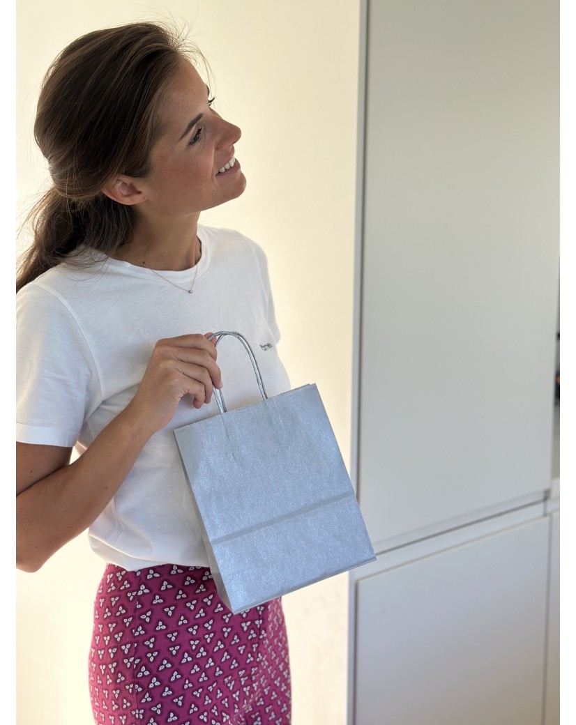 Tas met gedraaid handvat - Zilver S