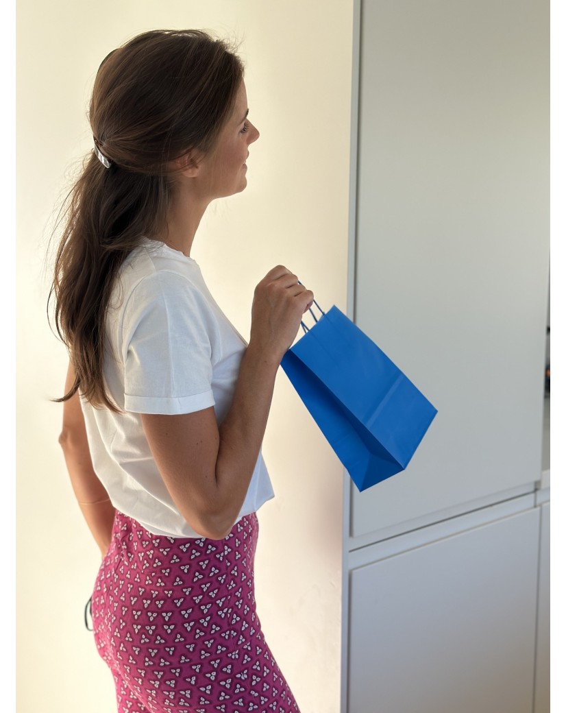 Sacs papier - Bleu S (18x8x22cm)