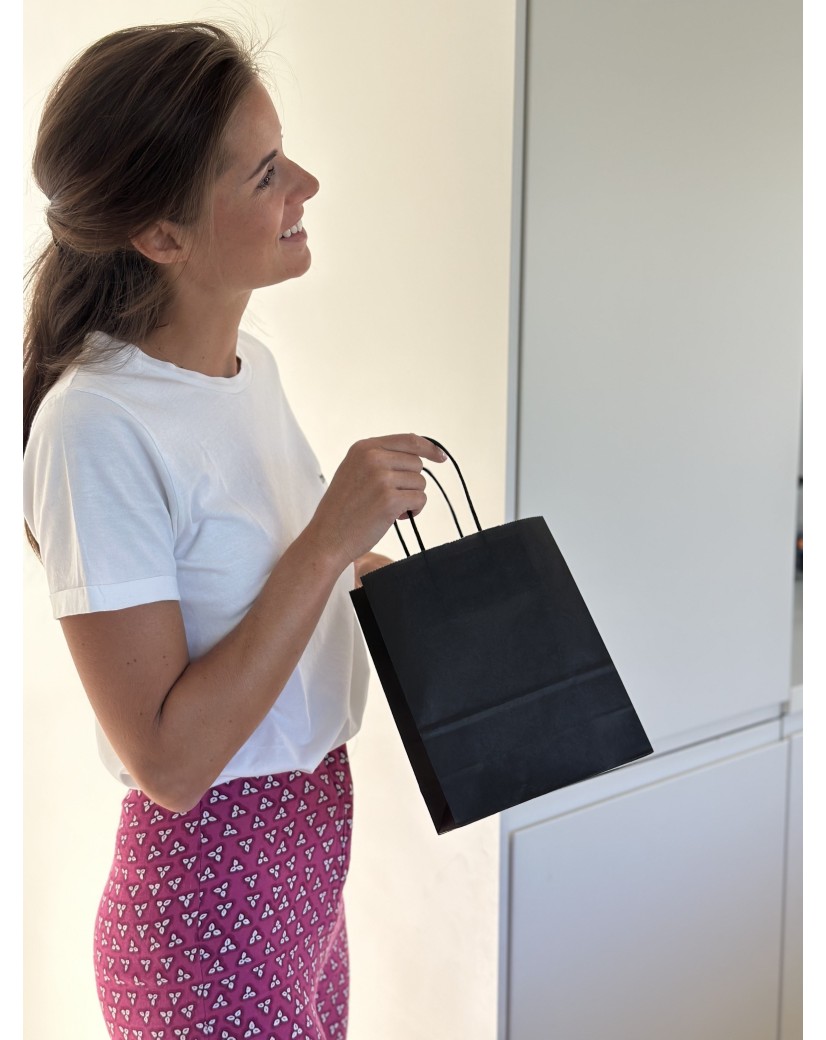 Bolsas de papel – Negro S (18x8x22cm)
