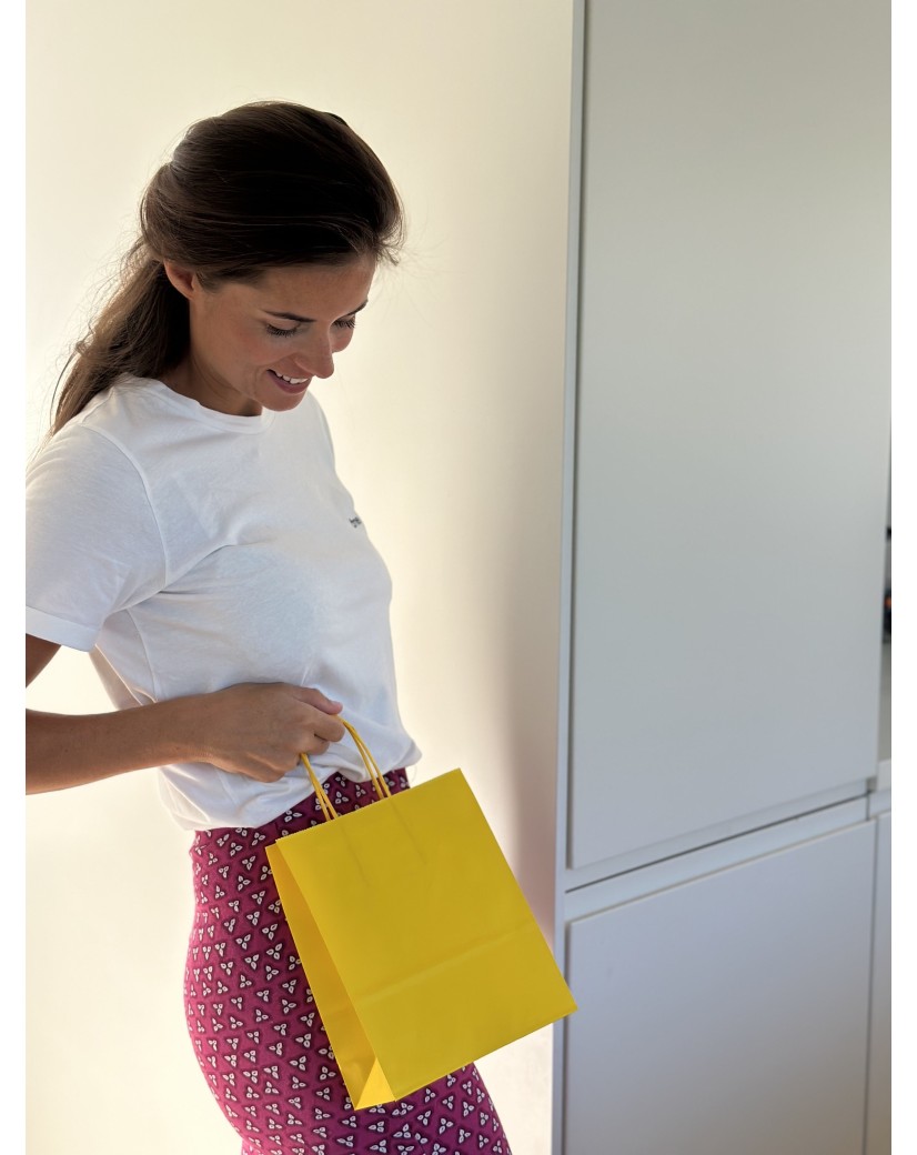 Sacs papier - Jaune S (18x8x22cm)