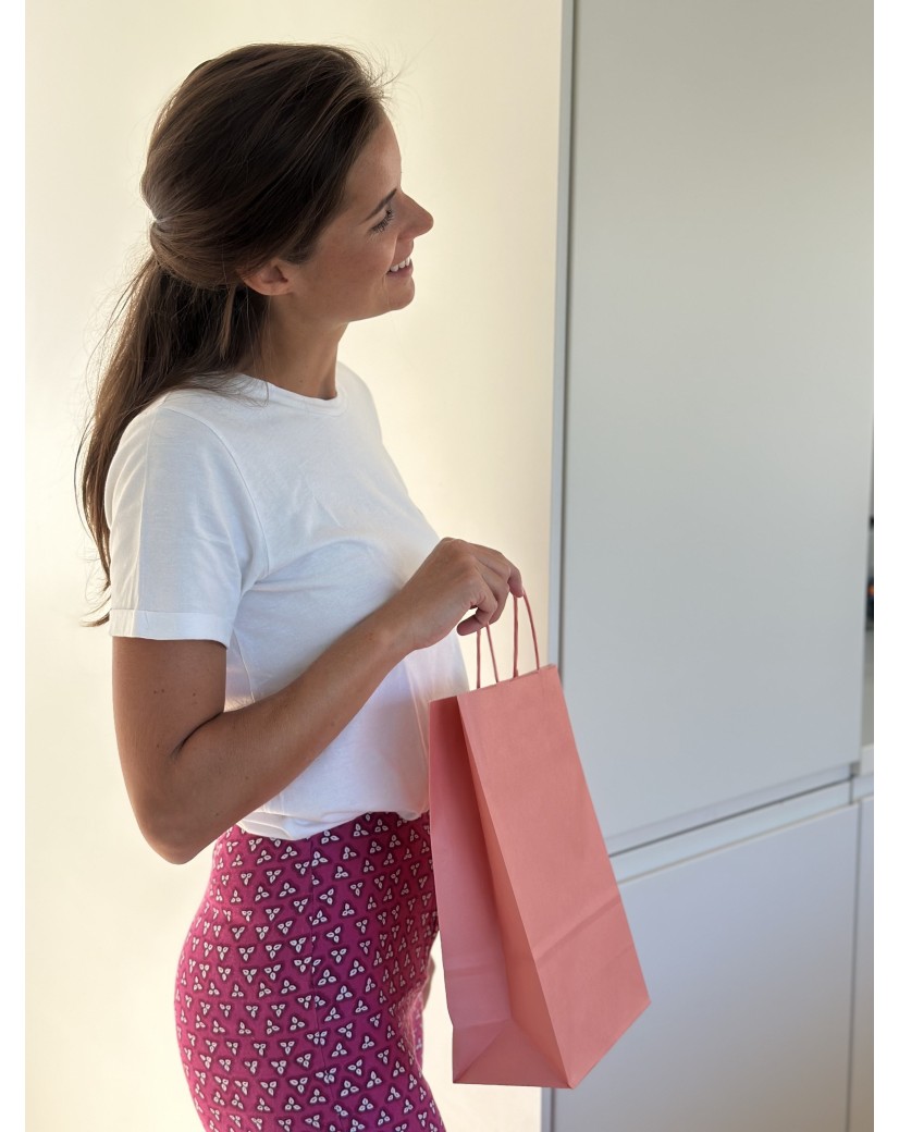SAC PAPIER ABRICOT M (22x10x31cm)