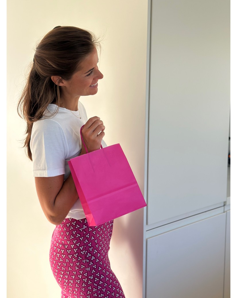 Tas met gedraaid handvat - Roze S