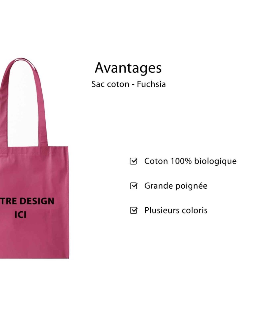 Tragetasche PARIS - FUCHSIA (38x42 cm)