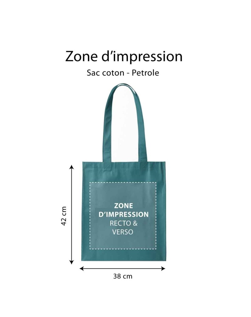 SAC PARIS - PETROLE (38x42cm)