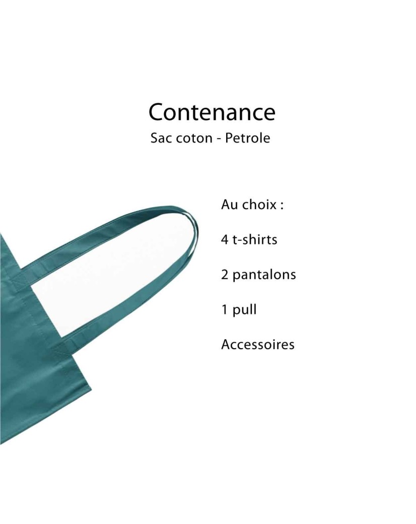 SAC PARIS - PETROLE (38x42cm)
